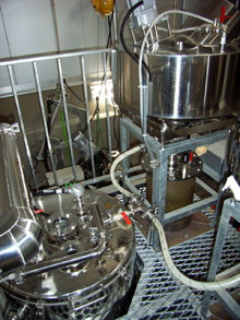 抽出攪拌容器、アセトン回収蒸留装置